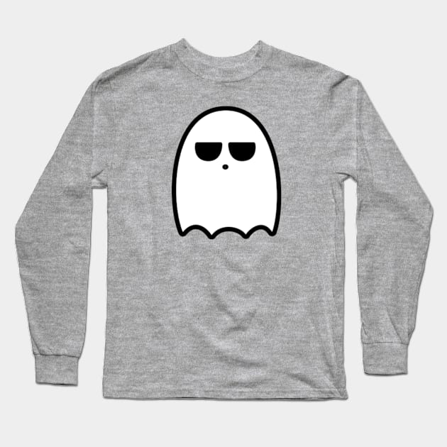 Meh Ghost Front Long Sleeve T-Shirt by JadedOddity